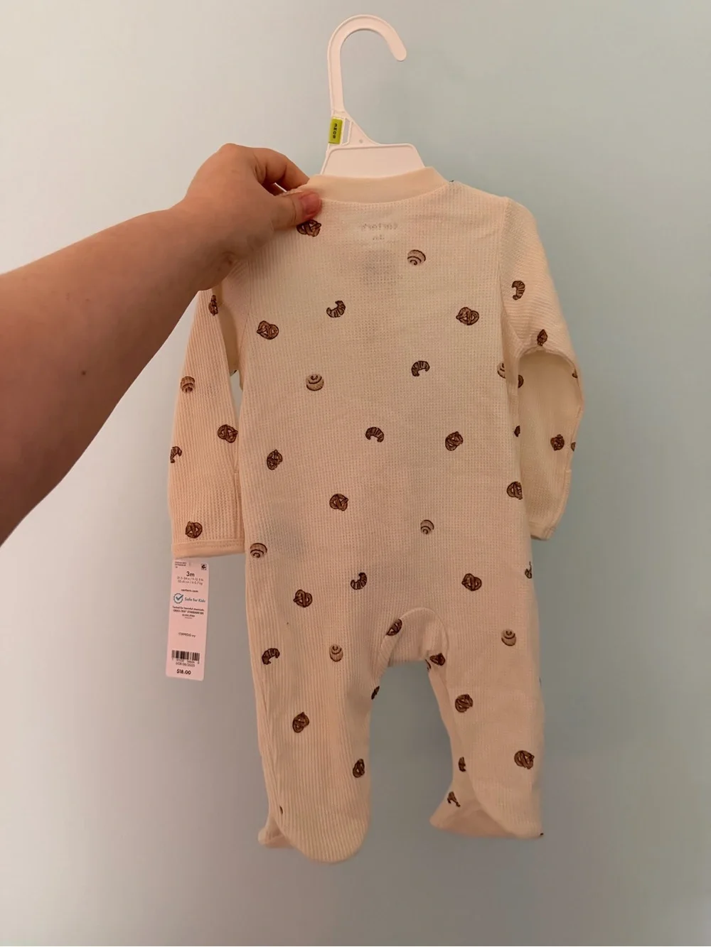 Carter's Cream Footed One-Piece Breakfast Print